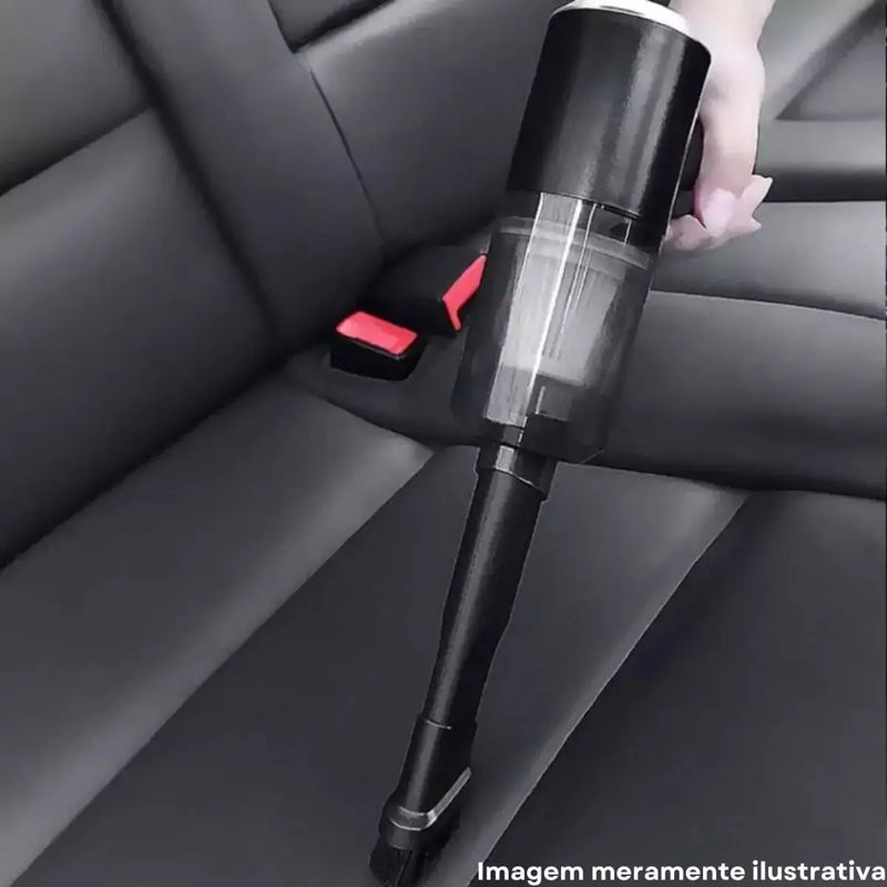 Aspirador de Pó Portátil 3 em 1 para Carros – Vacuum Cleaner AS-228 com Luz LED, Sopro e Sucção