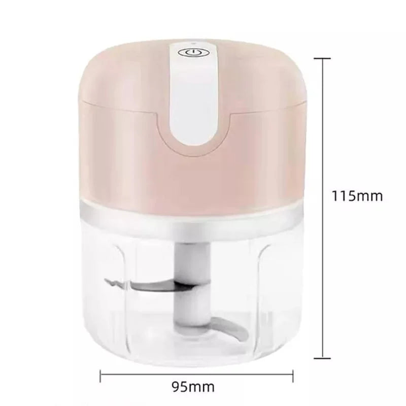 Mini Processador de Alimentos Portátil USB – 250ml | Tritura Alho, Nozes, Vegetais e Mais!