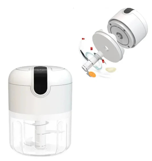 Mini Processador de Alimentos Portátil USB – 250ml | Tritura Alho, Nozes, Vegetais e Mais!