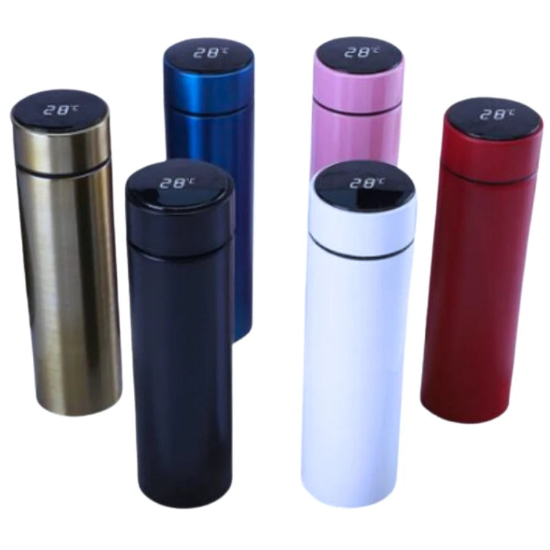 Garrafa Térmica Inteligente 500ml com Display de Temperatura em LED – Aço Inox