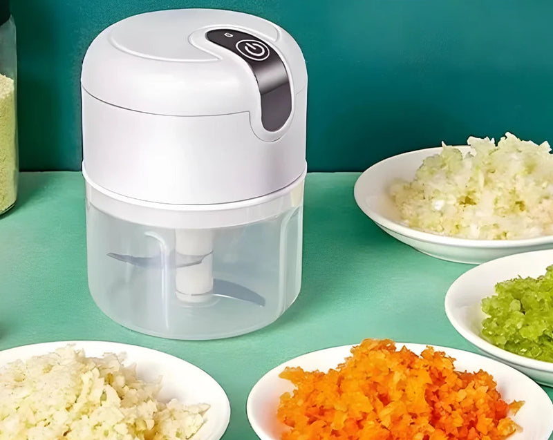 Mini Processador de Alimentos Portátil USB – 250ml | Tritura Alho, Nozes, Vegetais e Mais!