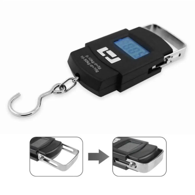Balança Digital Portátil de Mão – Até 50kg | Ideal para Malas, Pesca e Uso Doméstico